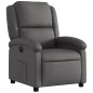 vidaXL Relaxsessel Elektrisch Grau Echtleder vidaXL Relaxsessel Elektrisch Grau Echtleder