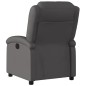 vidaXL Relaxsessel Elektrisch Grau Echtleder vidaXL Relaxsessel Elektrisch Grau Echtleder