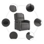 vidaXL Relaxsessel Elektrisch Grau Echtleder vidaXL Relaxsessel Elektrisch Grau Echtleder