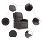 vidaXL Relaxsessel Elektrisch Dunkelbraun Echtleder vidaXL Relaxsessel Elektrisch Dunkelbraun Echtleder