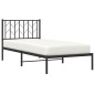 vidaXL Bettgestell mit Kopfteil Metall Schwarz 90x200 cm vidaXL Bettgestell mit Kopfteil Metall Schwarz 90x200 cm