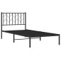 vidaXL Bettgestell mit Kopfteil Metall Schwarz 90x200 cm vidaXL Bettgestell mit Kopfteil Metall Schwarz 90x200 cm
