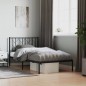 vidaXL Bettgestell mit Kopfteil Metall Schwarz 100x200 cm vidaXL Bettgestell mit Kopfteil Metall Schwarz 100x200 cm