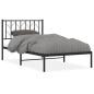 vidaXL Bettgestell mit Kopfteil Metall Schwarz 100x200 cm vidaXL Bettgestell mit Kopfteil Metall Schwarz 100x200 cm
