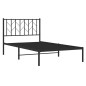 vidaXL Bettgestell mit Kopfteil Metall Schwarz 100x200 cm vidaXL Bettgestell mit Kopfteil Metall Schwarz 100x200 cm