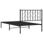 vidaXL Bettgestell mit Kopfteil Metall Schwarz 100x200 cm vidaXL Bettgestell mit Kopfteil Metall Schwarz 100x200 cm