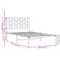 vidaXL Bettgestell mit Kopfteil Metall Schwarz 100x200 cm vidaXL Bettgestell mit Kopfteil Metall Schwarz 100x200 cm