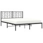 vidaXL Bettgestell mit Kopfteil Metall Schwarz 150x200 cm vidaXL Bettgestell mit Kopfteil Metall Schwarz 150x200 cm