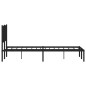 vidaXL Bettgestell mit Kopfteil Metall Schwarz 150x200 cm vidaXL Bettgestell mit Kopfteil Metall Schwarz 150x200 cm