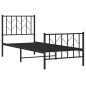 vidaXL Bettgestell mit Kopf- und Fußteil Metall Schwarz 75x190 cm vidaXL Bettgestell mit Kopf- und Fußteil Metall Schwarz 75x190 cm