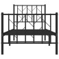 vidaXL Bettgestell mit Kopf- und Fußteil Metall Schwarz 75x190 cm vidaXL Bettgestell mit Kopf- und Fußteil Metall Schwarz 75x190 cm