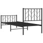 vidaXL Bettgestell mit Kopf- und Fußteil Metall Schwarz 75x190 cm vidaXL Bettgestell mit Kopf- und Fußteil Metall Schwarz 75x190 cm