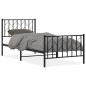 vidaXL Bettgestell mit Kopf- und Fußteil Metall Schwarz 90x190 cm vidaXL Bettgestell mit Kopf- und Fußteil Metall Schwarz 90x190 cm