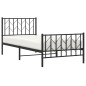 vidaXL Bettgestell mit Kopf- und Fußteil Metall Schwarz 90x190 cm vidaXL Bettgestell mit Kopf- und Fußteil Metall Schwarz 90x190 cm