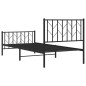 vidaXL Bettgestell mit Kopf- und Fußteil Metall Schwarz 90x190 cm vidaXL Bettgestell mit Kopf- und Fußteil Metall Schwarz 90x190 cm