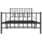 vidaXL Bettgestell mit Kopf- und Fußteil Metall Schwarz 107x203 cm vidaXL Bettgestell mit Kopf- und Fußteil Metall Schwarz 107x203 cm