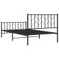 vidaXL Bettgestell mit Kopf- und Fußteil Metall Schwarz 107x203 cm vidaXL Bettgestell mit Kopf- und Fußteil Metall Schwarz 107x203 cm