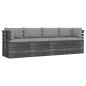 vidaXL Garten-Palettensofa 4-Sitzer mit Kissen Kiefer Massivholz vidaXL Garten-Palettensofa 4-Sitzer mit Kissen Kiefer Massivholz