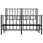vidaXL Bettgestell mit Kopf- und Fußteil Metall Schwarz 120x200 cm vidaXL Bettgestell mit Kopf- und Fußteil Metall Schwarz 120x200 cm