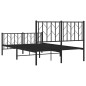 vidaXL Bettgestell mit Kopf- und Fußteil Metall Schwarz 120x200 cm vidaXL Bettgestell mit Kopf- und Fußteil Metall Schwarz 120x200 cm