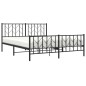 vidaXL Bettgestell mit Kopf- und Fußteil Metall Schwarz 160x200 cm vidaXL Bettgestell mit Kopf- und Fußteil Metall Schwarz 160x200 cm
