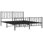 vidaXL Bettgestell mit Kopf- und Fußteil Metall Schwarz 160x200 cm vidaXL Bettgestell mit Kopf- und Fußteil Metall Schwarz 160x200 cm