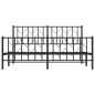 vidaXL Bettgestell mit Kopf- und Fußteil Metall Schwarz 160x200 cm vidaXL Bettgestell mit Kopf- und Fußteil Metall Schwarz 160x200 cm