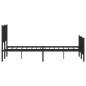 vidaXL Bettgestell mit Kopf- und Fußteil Metall Schwarz 160x200 cm vidaXL Bettgestell mit Kopf- und Fußteil Metall Schwarz 160x200 cm