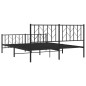 vidaXL Bettgestell mit Kopf- und Fußteil Metall Schwarz 160x200 cm vidaXL Bettgestell mit Kopf- und Fußteil Metall Schwarz 160x200 cm