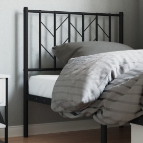 vidaXL Kopfteil Metall Schwarz 80 cm