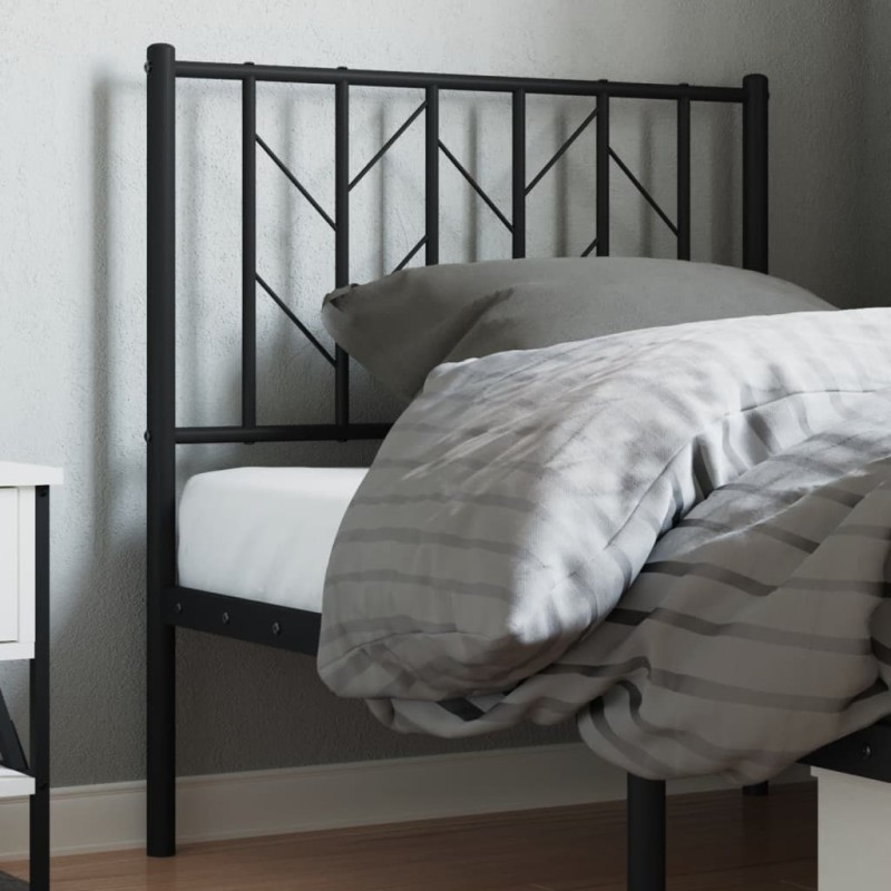 vidaXL Kopfteil Metall Schwarz 80 cm vidaXL Kopfteil Metall Schwarz 80 cm