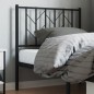 vidaXL Kopfteil Metall Schwarz 80 cm vidaXL Kopfteil Metall Schwarz 80 cm