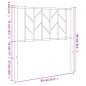 vidaXL Kopfteil Metall Schwarz 80 cm vidaXL Kopfteil Metall Schwarz 80 cm