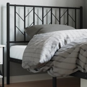 vidaXL Kopfteil Metall Schwarz 100 cm