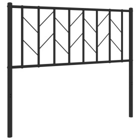 vidaXL Kopfteil Metall Schwarz 100 cm