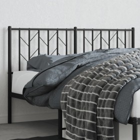 vidaXL Kopfteil Metall Schwarz 140 cm