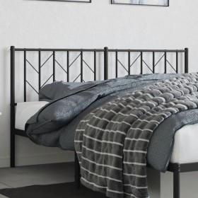 vidaXL Kopfteil Metall Schwarz 160 cm