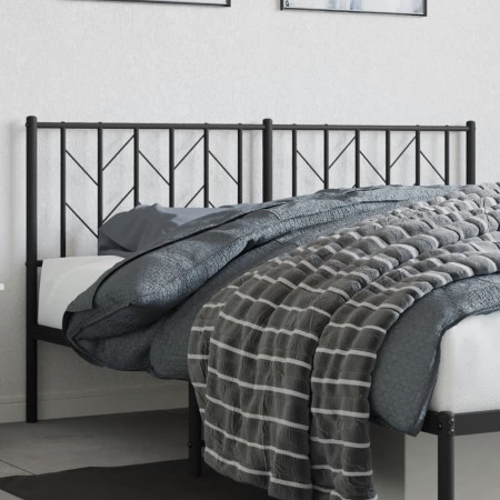 vidaXL Kopfteil Metall Schwarz 160 cm