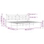 vidaXL Bettgestell mit Kopfteil Metall Weiß 200x200 cm vidaXL Bettgestell mit Kopfteil Metall Weiß 200x200 cm