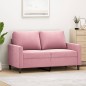 vidaXL 2-Sitzer-Sofa Rosa 120 cm Samt vidaXL 2-Sitzer-Sofa Rosa 120 cm Samt