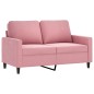 vidaXL 2-Sitzer-Sofa Rosa 120 cm Samt vidaXL 2-Sitzer-Sofa Rosa 120 cm Samt