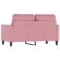 vidaXL 2-Sitzer-Sofa Rosa 120 cm Samt vidaXL 2-Sitzer-Sofa Rosa 120 cm Samt
