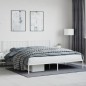 vidaXL Bettgestell mit Kopfteil Metall Weiß 200x200 cm vidaXL Bettgestell mit Kopfteil Metall Weiß 200x200 cm