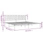 vidaXL Bettgestell mit Kopfteil Metall Weiß 200x200 cm vidaXL Bettgestell mit Kopfteil Metall Weiß 200x200 cm