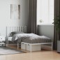 vidaXL Bettgestell mit Kopfteil Metall Weiß 90x200 cm vidaXL Bettgestell mit Kopfteil Metall Weiß 90x200 cm