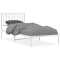 vidaXL Bettgestell mit Kopfteil Metall Weiß 90x200 cm vidaXL Bettgestell mit Kopfteil Metall Weiß 90x200 cm
