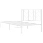 vidaXL Bettgestell mit Kopfteil Metall Weiß 90x200 cm vidaXL Bettgestell mit Kopfteil Metall Weiß 90x200 cm