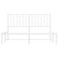 vidaXL Bettgestell mit Kopfteil Metall Weiß 140x200 cm vidaXL Bettgestell mit Kopfteil Metall Weiß 140x200 cm