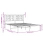 vidaXL Bettgestell mit Kopfteil Metall Weiß 140x200 cm vidaXL Bettgestell mit Kopfteil Metall Weiß 140x200 cm