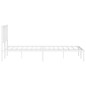 vidaXL Bettgestell mit Kopfteil Metall Weiß 183x213 cm vidaXL Bettgestell mit Kopfteil Metall Weiß 183x213 cm